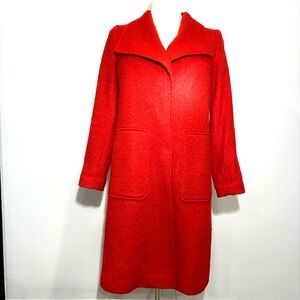 Bernardo Vibrant Wool Orange Coat